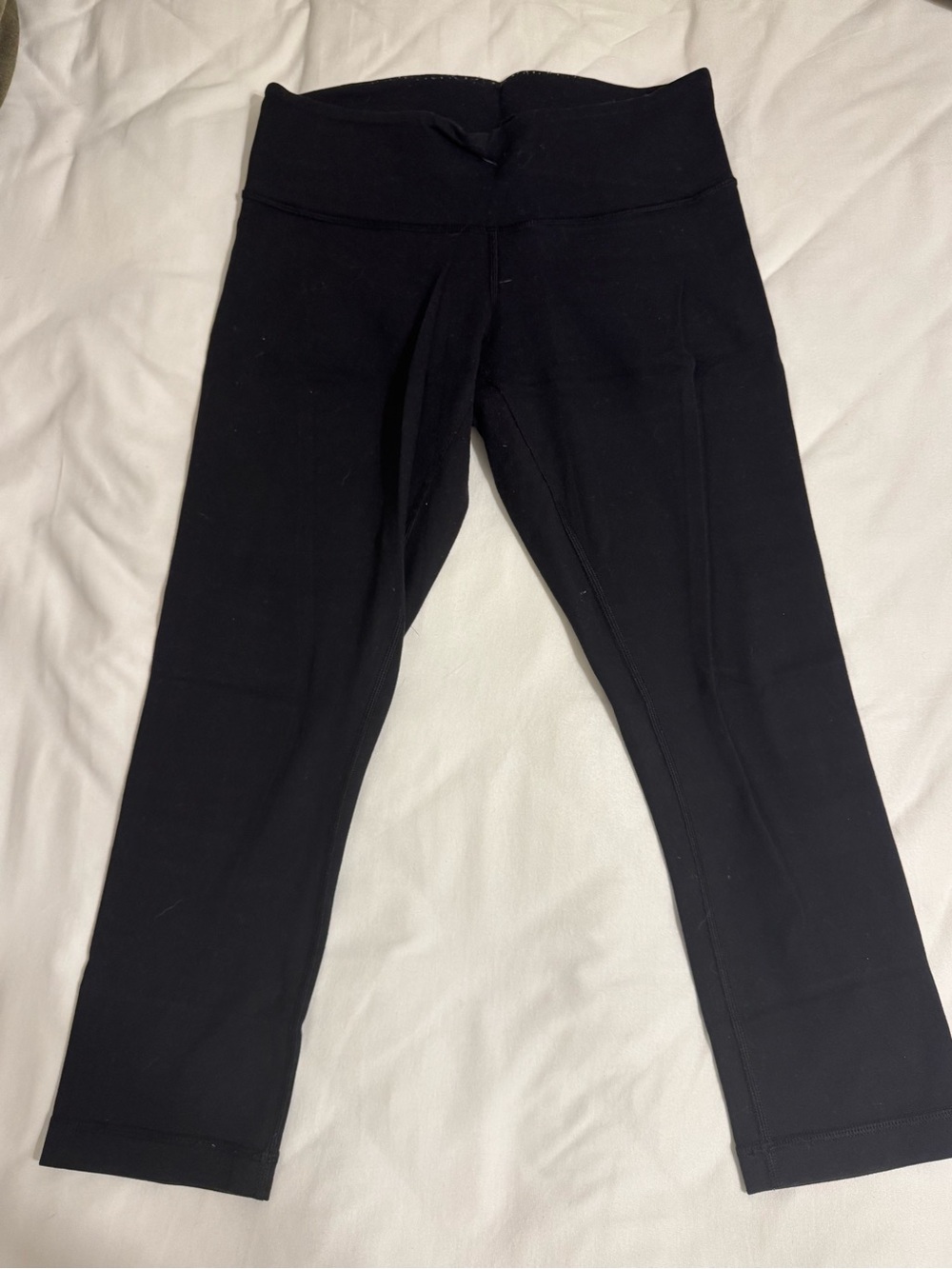 lululemon athletica Black Cropped Studio Leggings